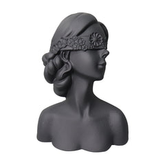 SOGA 36cm Black Resin Sculpture – Blindfold Lady Bust Home Decor $ 101.00