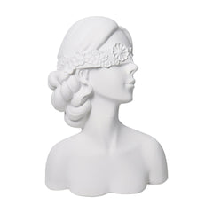 SOGA 36cm White Resin Sculpture – Blindfold Lady Bust Home Decor $ 101.00