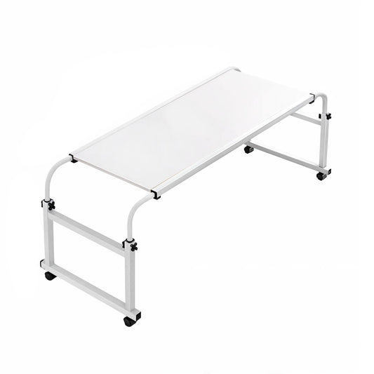 SOGA 120x45cm White Cross Bed Movable Desk Table w/ Adjustable Length & Height $ 155.50