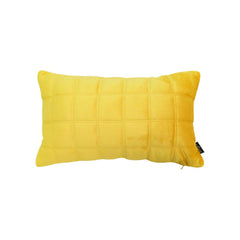 SOGA 30cm Yellow Quilted Grid Pattern Decorative Throw Pillow $ 61
