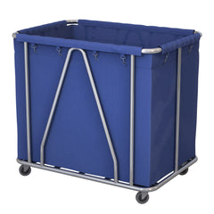 SOGA Stainless Steel Commercial Large Soiled Linen Laundry Trolley Cart with Wheels Blue $ 333.50