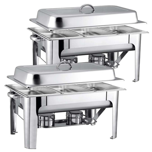 SOGA 2X 9L Stainless Steel 3 Pans Bain-marie Chafing Catering Dish Buffet Food Warmer $ 474.50