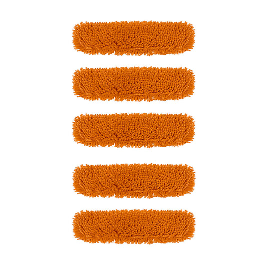 SOGA 5X 60x12 Orange Microfiber Flat Mop Floor Cleaning Pads Rotating Dust Remover $ 105.50