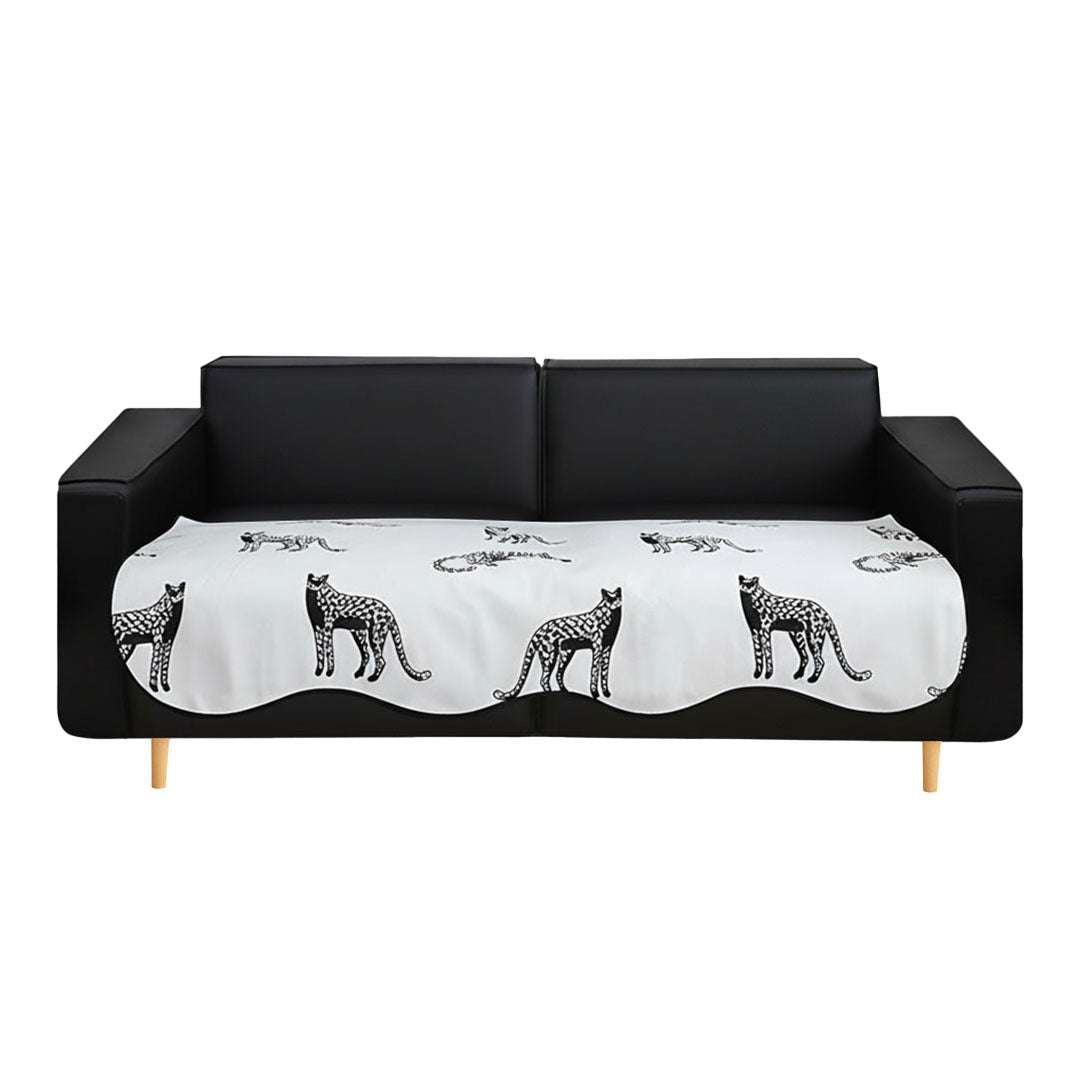 SOGA Four-Seater White Leopard Print 90x260cm Throw Blanket Sofa Cover $ 122