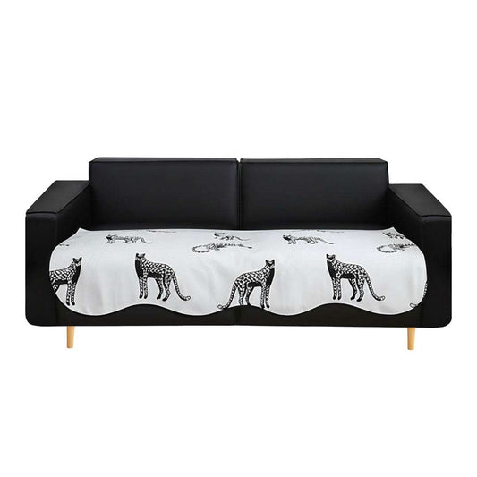 SOGA Four-Seater White Leopard Print 90x260cm Throw Blanket Sofa Cover $ 122