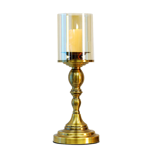 SOGA 42cm Gold Nordic Deluxe Candlestick Candle Holder Stand Pillar Glass /Iron $ 68.90