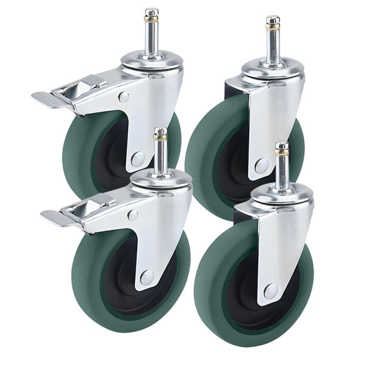 SOGA 4" Heavy Duty Polyurethane Swivel Castor Wheels with 2 Lock Brakes Casters $ 66.90