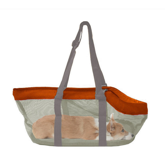 SOGA Orange Pet Carrier Bag Breathable Net Mesh Tote Pouch Dog Cat Travel Essentials $ 31.50