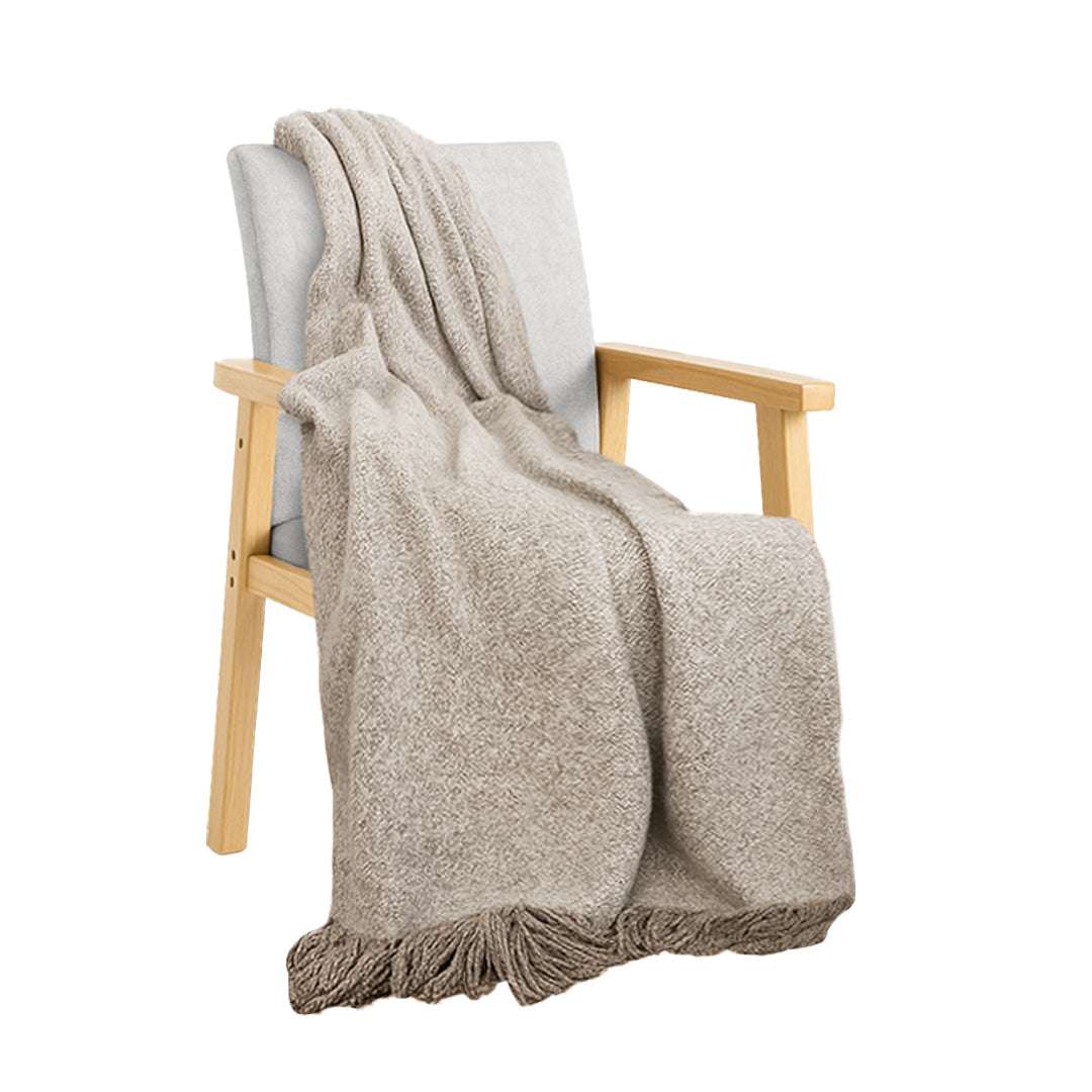 SOGA 160x200cm Coffee Blanket – Vintage Tassel Throw for Rustic Comfort $ 88
