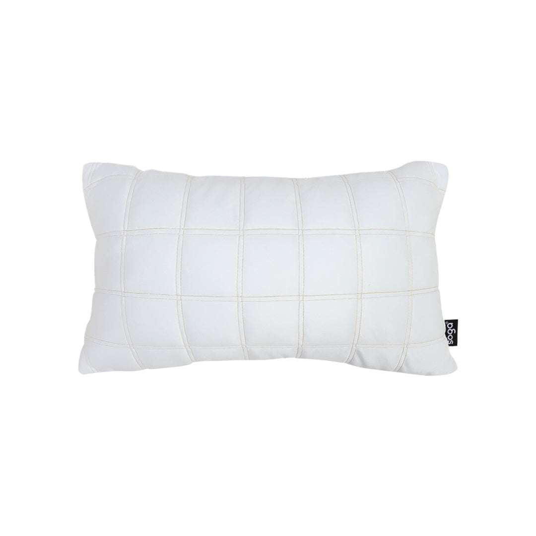 SOGA 30cm White Quilted Grid Pattern Decorative Throw Pillow $ 61