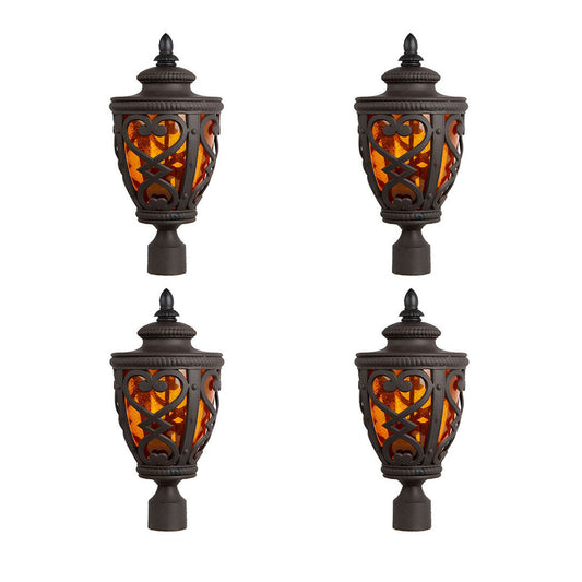 Vintage Lamp 4X 50.8cm Elegant Post Light with Aluminum and Glass Lantern Classic Outdoor Lighting $ 1921.50