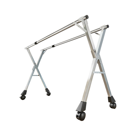 SOGA 1.6m Portable Standing Clothes Drying Rack Foldable Space-Saving Laundry Holder with Wheels $ 116.90