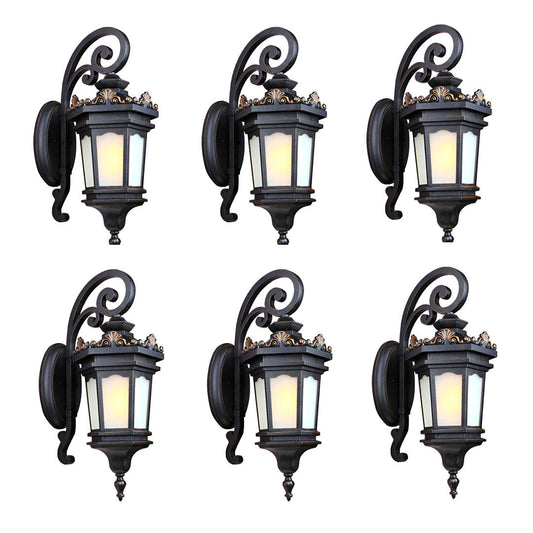 Vintage Lantern 6X 62cm Wall Light Elegant Aluminum & Glass Design Classic Outdoor Lighting Rustic Vintage Style $ 3099.50