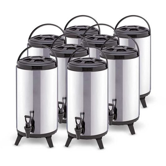 SOGA 8 x 8L Portable Insulated Cold/Heat Coffee Tea Beer Barrel Brew Pot With Dispenser $ 493.90