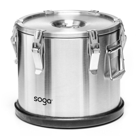 SOGA 20L 304 Stainless Steel Insulated Food Carrier Warmer Container with Anti Slip Rubber Bottom $ 277.90