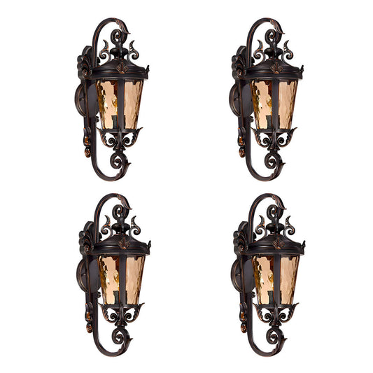Vintage Lantern 4X 70cm Aluminum & Glass Wall Light Classic Lantern Design Elegant Outdoor Antique Inspired Wall Lamp $ 2322.50