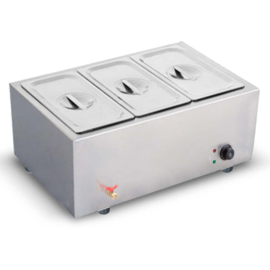 SOGA Stainless Steel 3 X 1/2 GN Pan Electric Bain-Marie Food Warmer with Lid $ 444.50