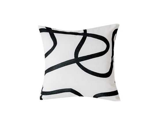 SOGA 45cm Square Modern Minimalist Black Letter Print Decorative Throw Pillow $ 61.50