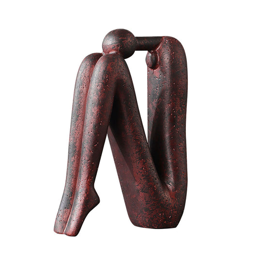 SOGA 13x20cm Ornament Modern Stickman Art Sculpture Minimalist Resin Statue Round Head for Home Decor and Bookend $ 33.50