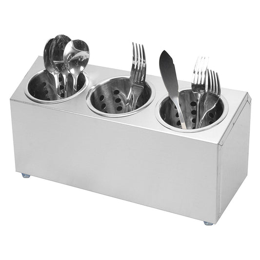 SOGA 18/10 Stainless Steel Commercial Conical Utensils Cutlery Holder with 3 Holes $ 77.90