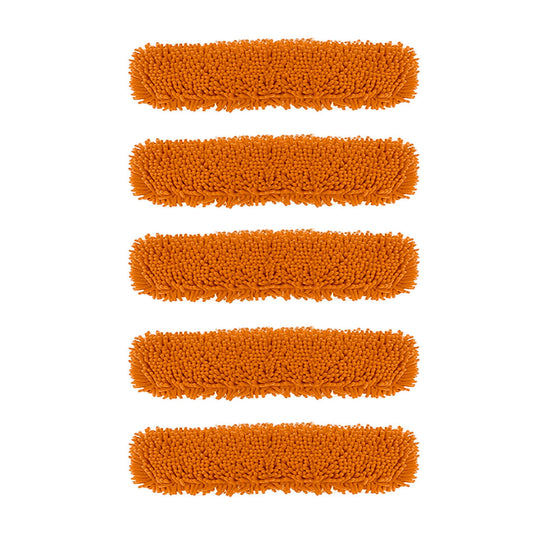 SOGA 5X 80x12 Orange Microfiber Flat Mop Floor Cleaning Pads Rotating Dust Remover $ 110.90