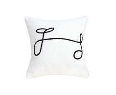 SOGA 45cm Minimalist White Script Letter Embroidered Throw Pillow $ 58.90