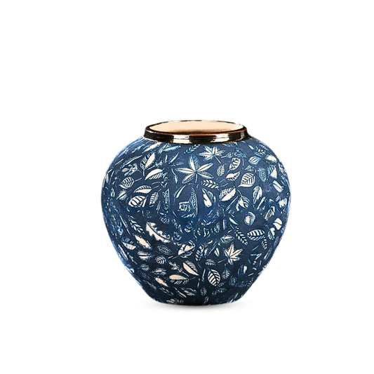 SOGA 21x22cm Blue Small Ceramic Flower Vase Elegant Living Room Home Decor $ 77.90
