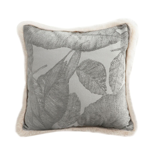 SOGA 45cm Wabi-sabi Raised Embroidery Leaf & Square Throw Pillow $ 66.90