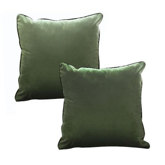 SOGA 2X 45cm Subtle Army Green Foliage Velvet Square Throw Pillow $ 90.90