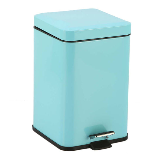SOGA Foot Pedal Stainless Steel Rubbish Recycling Garbage Waste Trash Bin Square 6L Blue $ 57.90
