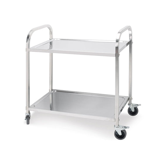 SOGA 2 Tier Stainless Steel Kitchen Dining Food Cart Trolley Utility Size 95x50x95cm Large $ 243.50
