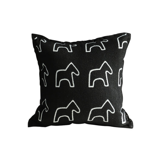 SOGA 45cm Throw Pillow Black Teddy Fleece Square Pony Design Decorative Cushion for Living Room $ 46.90