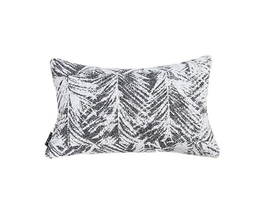 SOGA 35cm Modern Charcoal Palm Leaf Print Contemporary Throw Pillow $ 62.50
