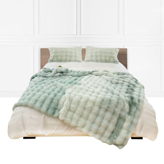 SOGA 200cm Light Green Fuzzy Super Soft and Cozy Fluffy Throw Blanket $ 162.50