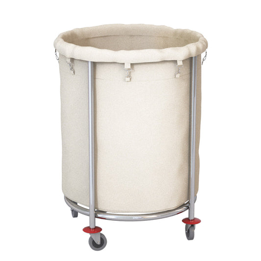 SOGA Stainless Steel Commercial Round Soiled Linen Laundry Trolley Cart with Wheels White $ 211.50