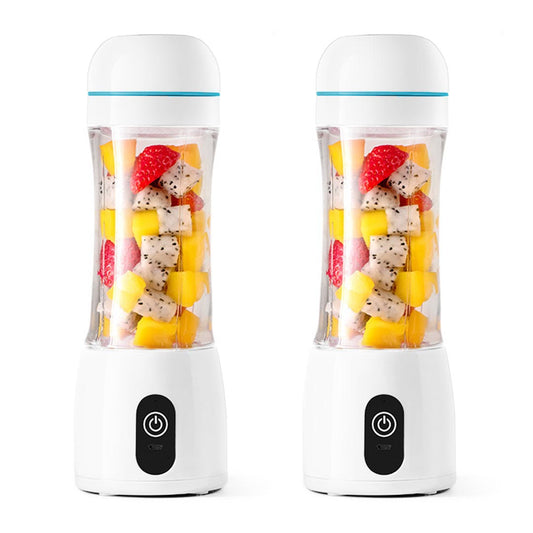 SOGA 2x 380ml Portable Mini USB Rechargeable Handheld Fruit Mixer Juicer White $ 85.50