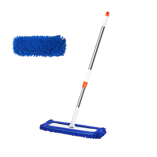 SOGA 60x12 Blue Microfiber Flat Mop Floor Cleaning Pads Rotating Dust Remover $ 55.50