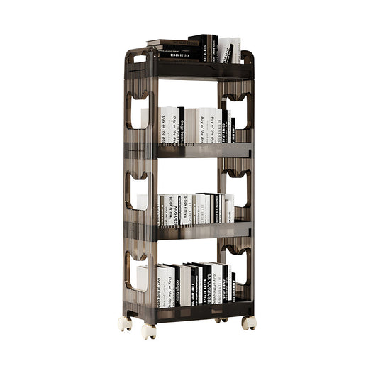 SOGA 38x24cm Black 4 Tier Bookshelf & Cosmetic Storage Organizer Trolley Rack $ 85.50