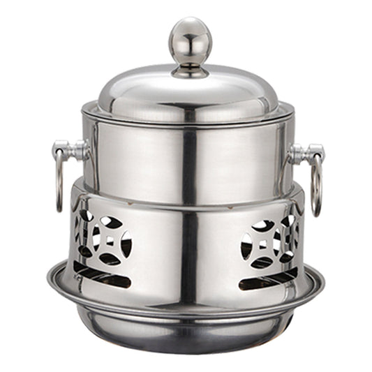SOGA Stainless Steel Mini Asian Buffet Hot Pot Single Person Shabu Alcohol Stove Burner with Lid $ 55.50
