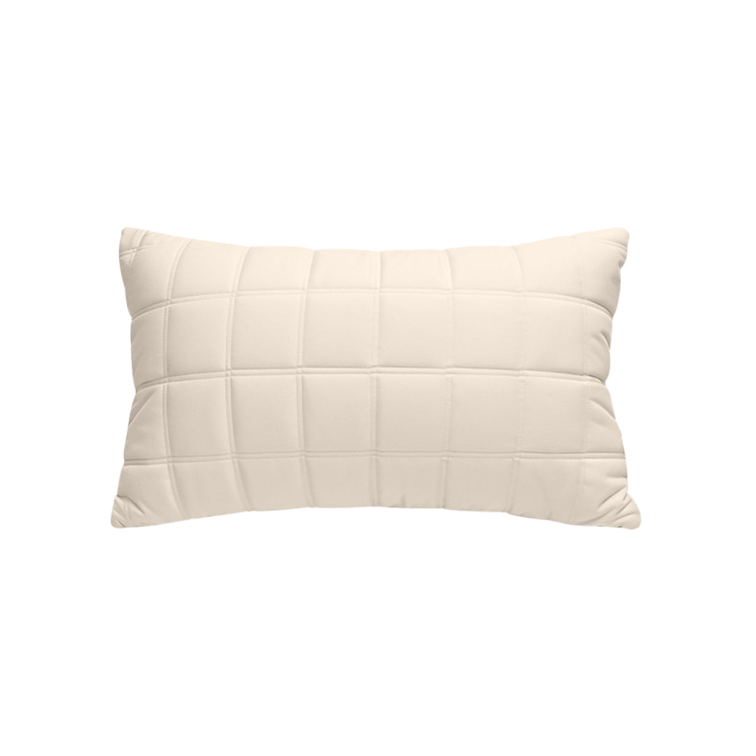 SOGA 30cm Beige Quilted Grid Pattern Decorative Throw Pillow $ 61