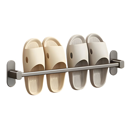 SOGA 49cm Wall-Mounted Slipper Organiser Adhesive Storage Space-Saving Wall Rack $ 33.50