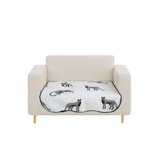 SOGA One-Seater White Leopard Print 90x90cm Throw Blanket Sofa Cover $ 79
