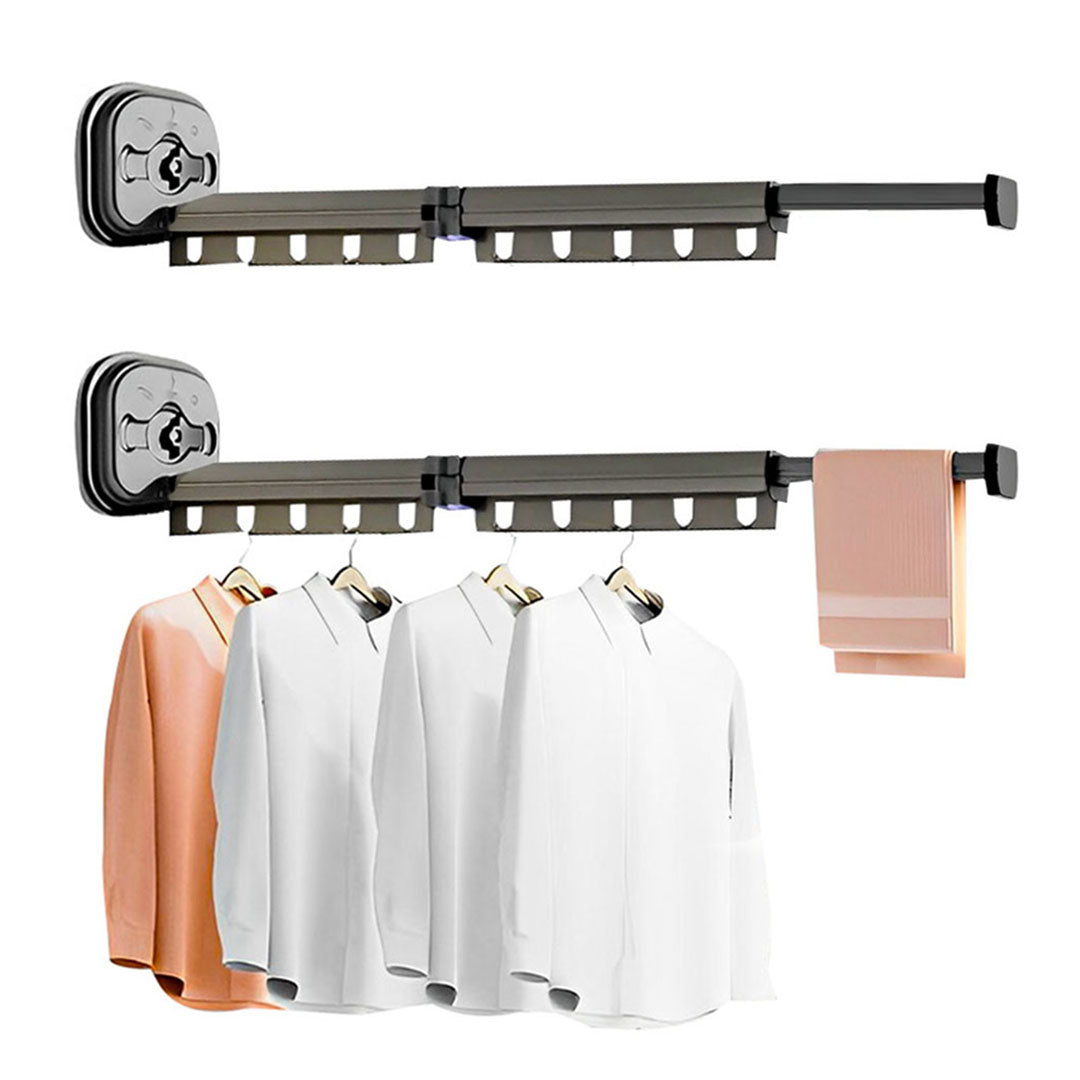 SOGA 2X 93.2cm Wall-Mounted Clothing Dry Rack Retractable Space-Saving Foldable Hanger $ 161.90