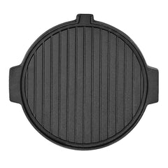 SOGA 30CM Round Cast Iron Korean BBQ Grill Plate with Handles and Drip Lip $ 77.90
