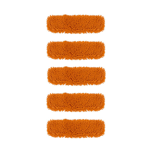 SOGA 5X 50x12 Orange Microfiber Flat Mop Floor Cleaning Pads Rotating Dust Remover $ 99.90