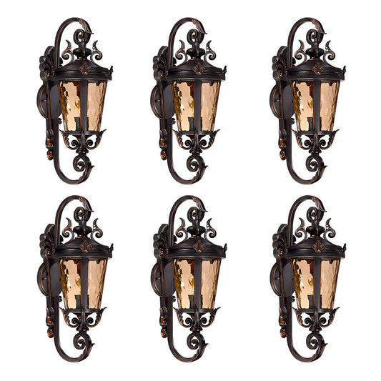 Vintage Lantern 6X 70cm Aluminum & Glass Wall Light Classic Lantern Design Elegant Outdoor Antique Inspired Wall Lamp $ 3409.50