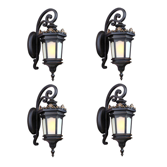 Vintage Lantern 4X 62cm Wall Light Elegant Aluminum & Glass Design Classic Outdoor Lighting Rustic Vintage Style $ 2111.50