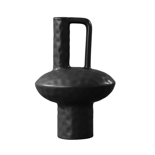SOGA 20x30cm Ornament Contemporary Black Ceramic Vase Decorative for Minimalist and Elegant Home Decor $ 88.90