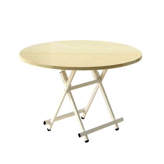 SOGA Maple Grain Dining Table Portable Round Surface Space Saving Folding Desk Home Decor $ 83.50