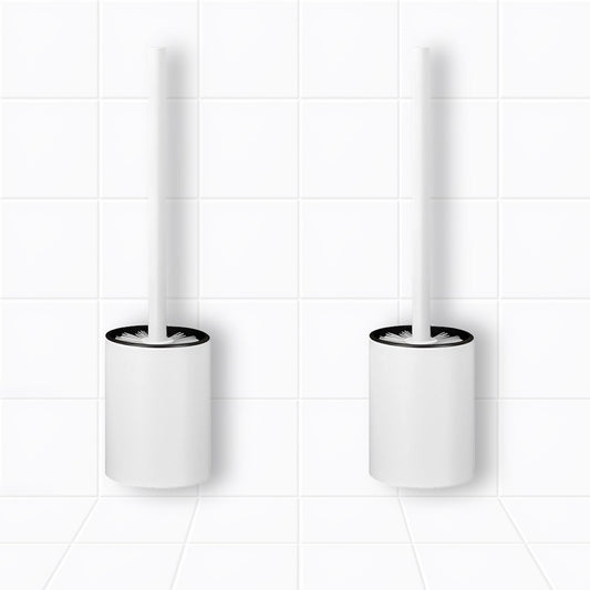 SOGA 2X 27cm Wall-Mounted Toilet Brush with Holder Bathroom Cleaning Scrub White $ 65.50